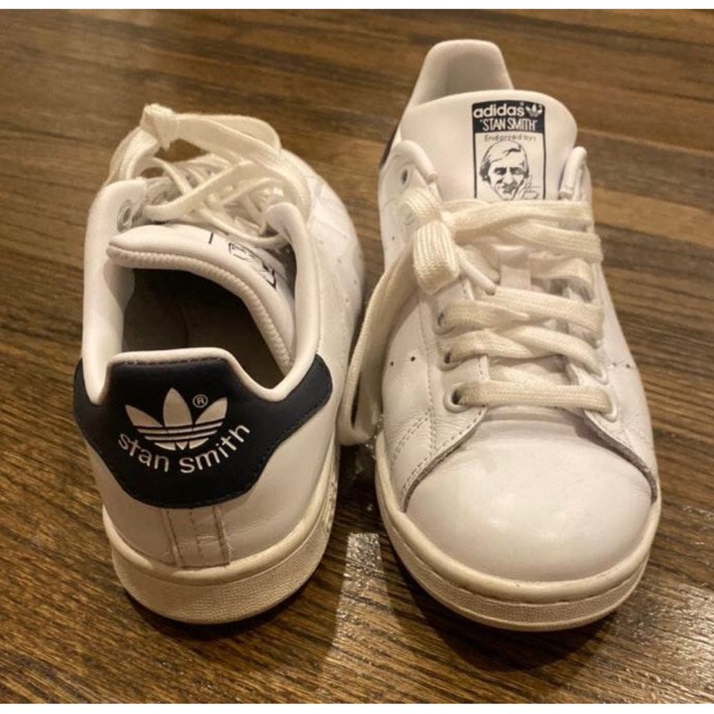 White and Blue Stan Smith Adidas